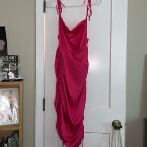 HOT PINK mid length Dress